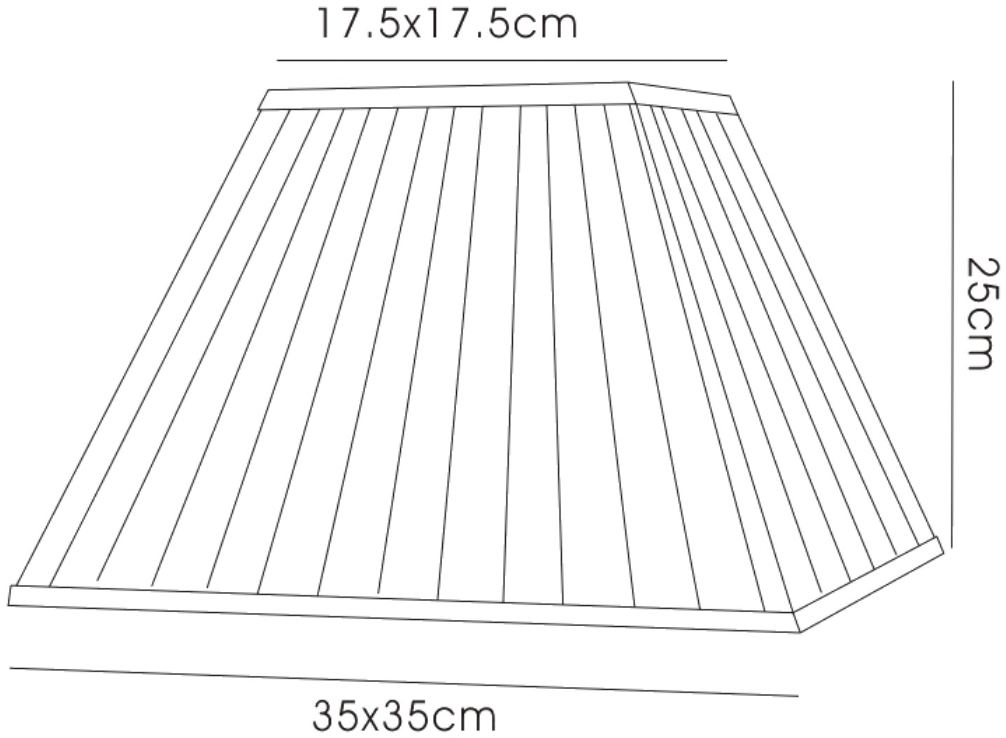 ILS20234  Leela 35cm Square Pleated Shade White